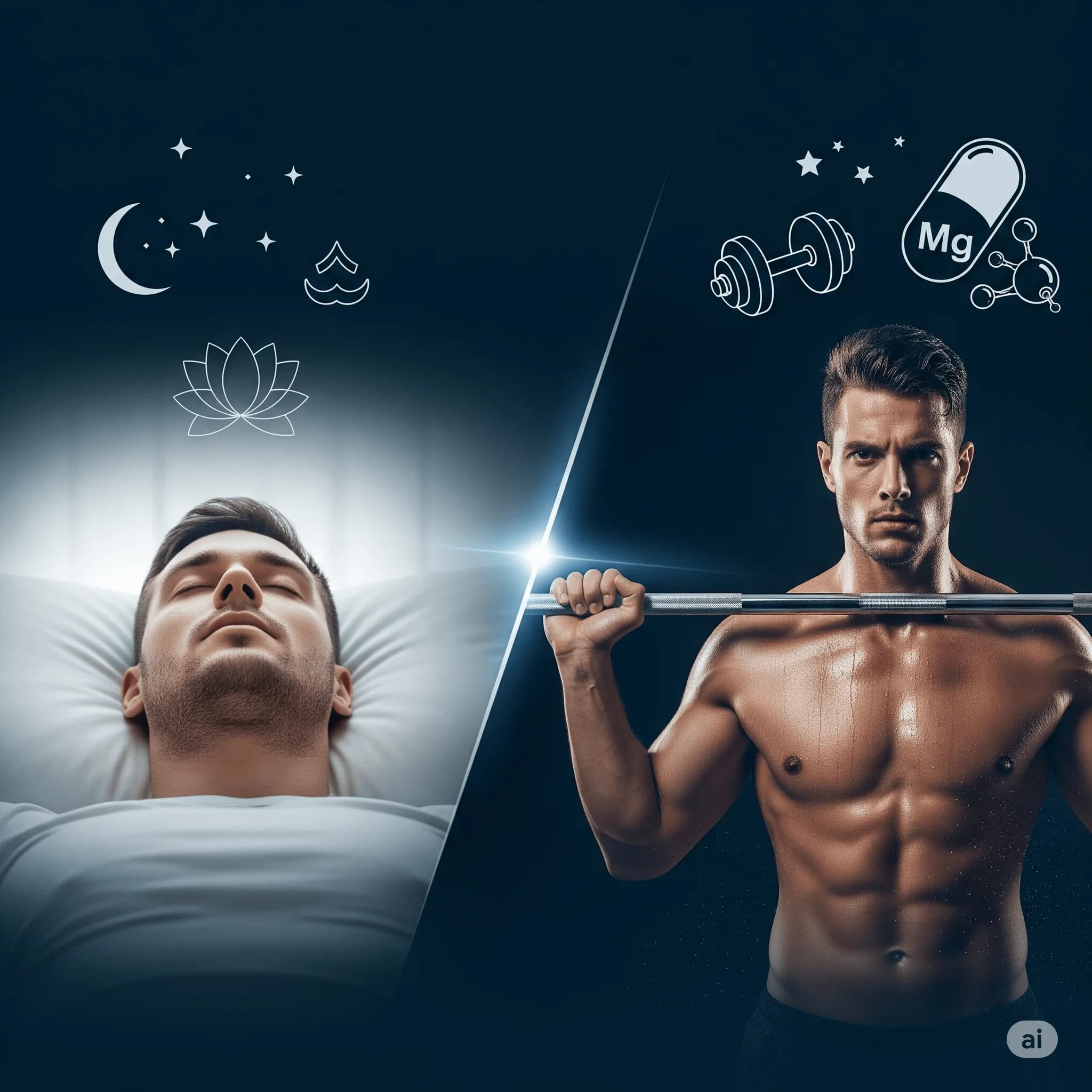 Homem relaxado representando os benefícios do magnésio para sono e performance